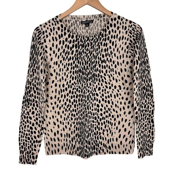 J. Crew Mercantile Women’s Small Leopard Animal‎ Print 100% Cotton Knit Sweater - Picture 1 of 8